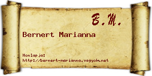 Bernert Marianna névjegykártya
